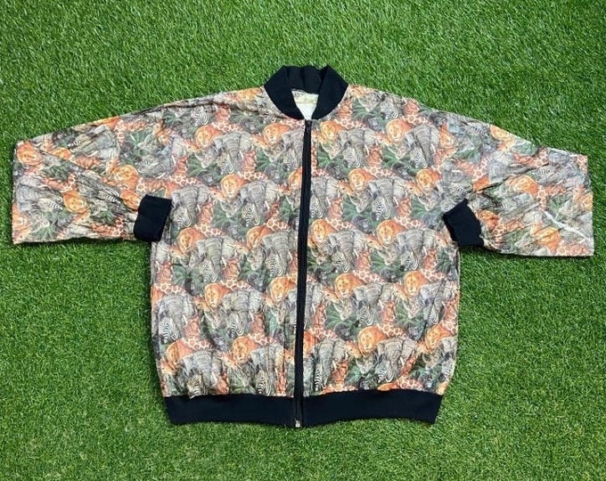 Vintage Animal Kingdom Jacket Size Large L Walt Disney World Classic WDW Mickey Mouse Disneyland Safari 1990s 90s