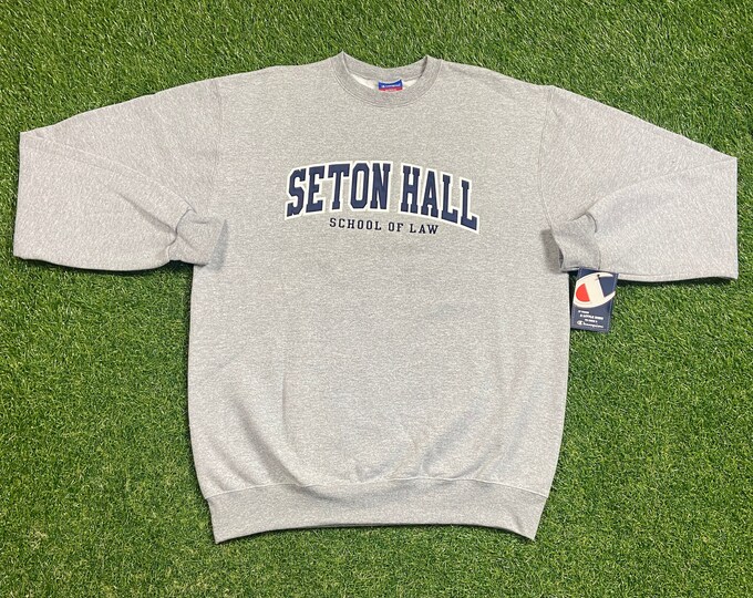 Vintage Seton Hall University Crewneck Sweatshirt Champion Size Large L New Jersey NJ NCAA College Basketball 1990s 90s Pull Over Oversized