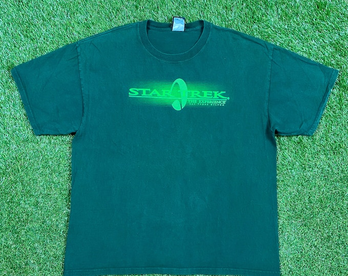 Vintage Star Trek T The Experience Shirt Tee Size Xtra Large XL Las Vegas Hilton Nevada Star Wars Sciene Fiction 1980s 80s
