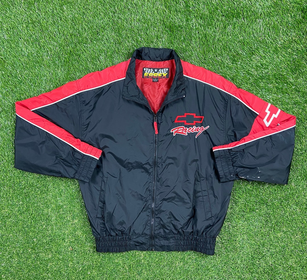 Vintage Chevrolet Racing Windbreaker Jacket Essex Size Medium M