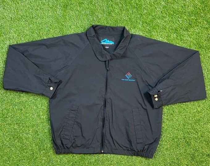 Vintage Gulf Coast Eron Windbreaker Jacket Light Coat Tri Mountain Size Large L 1990s 90s