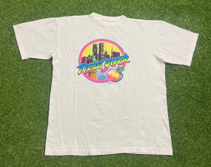 Vintage New York City T Shirt Tee Size Xtra Large XL Subway Big Apple Broadway NYC Manhattan 1990s 90s