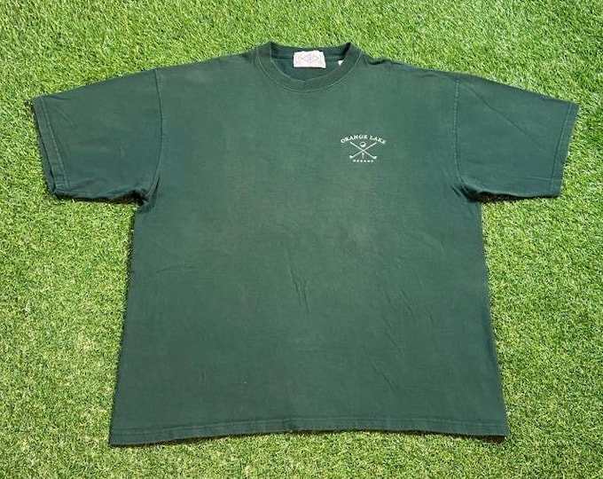 Vintage Orange Lake Resort T Shirt Tee Made USA Size Large L Golf US Open Masters Collection Tiger Woods 1990s 90s