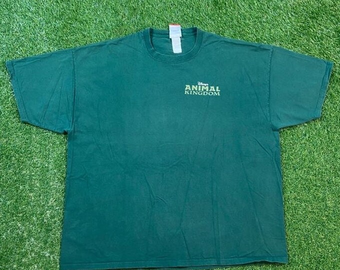 Vintage Disney Animal Kingdom T Shirt Tee Made USA Size XXL 2XL Walt Disney World Classic 90s Magic Kingdom Park Zoo Original 1990s
