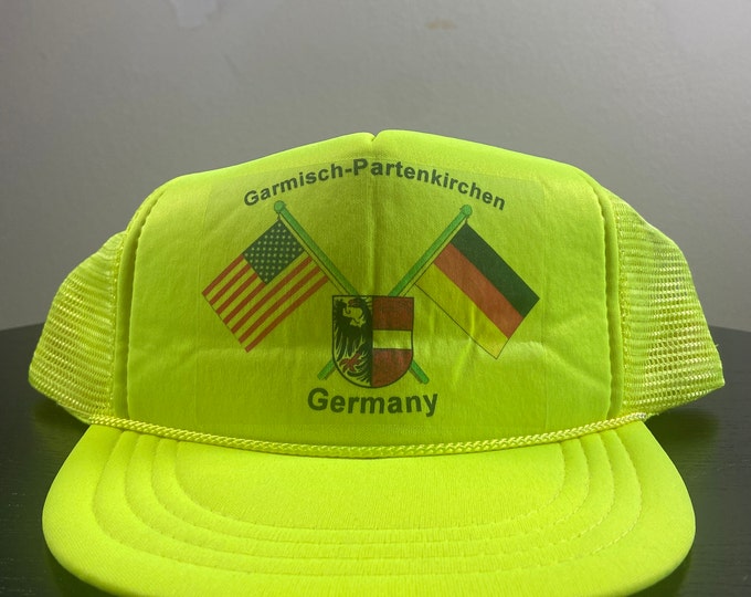Vintage Germany Snapback Hat OSFA Oktoberfest Munchen Deutschland Germany Europe Munich Berlin 1980s 80s