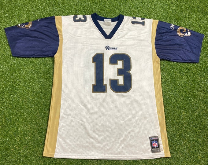 Vintage St Louis Rams Kurt Warner #13 Jersey Reebok Size Xtra Large XL NFL Football Super Bowl Missouri Los Angeles 00s