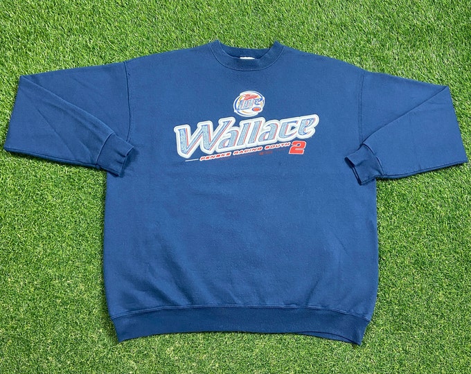 Vintage Rusty Wallace #2 Crewneck Sweatshirt Chase Authentics Size Large L NASCAR 1990s Daytona Racing Car 90s Classic Pull Over Oversized