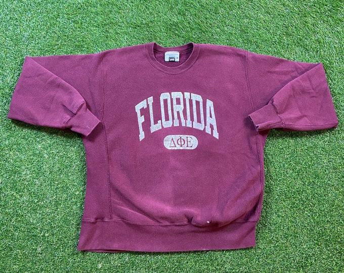 Vintage Seminoles Florida State University Crewneck Sweatshirt Lee Xtra Large XL UF Orange Blue Alligator Gainesville Fraternity Sorority