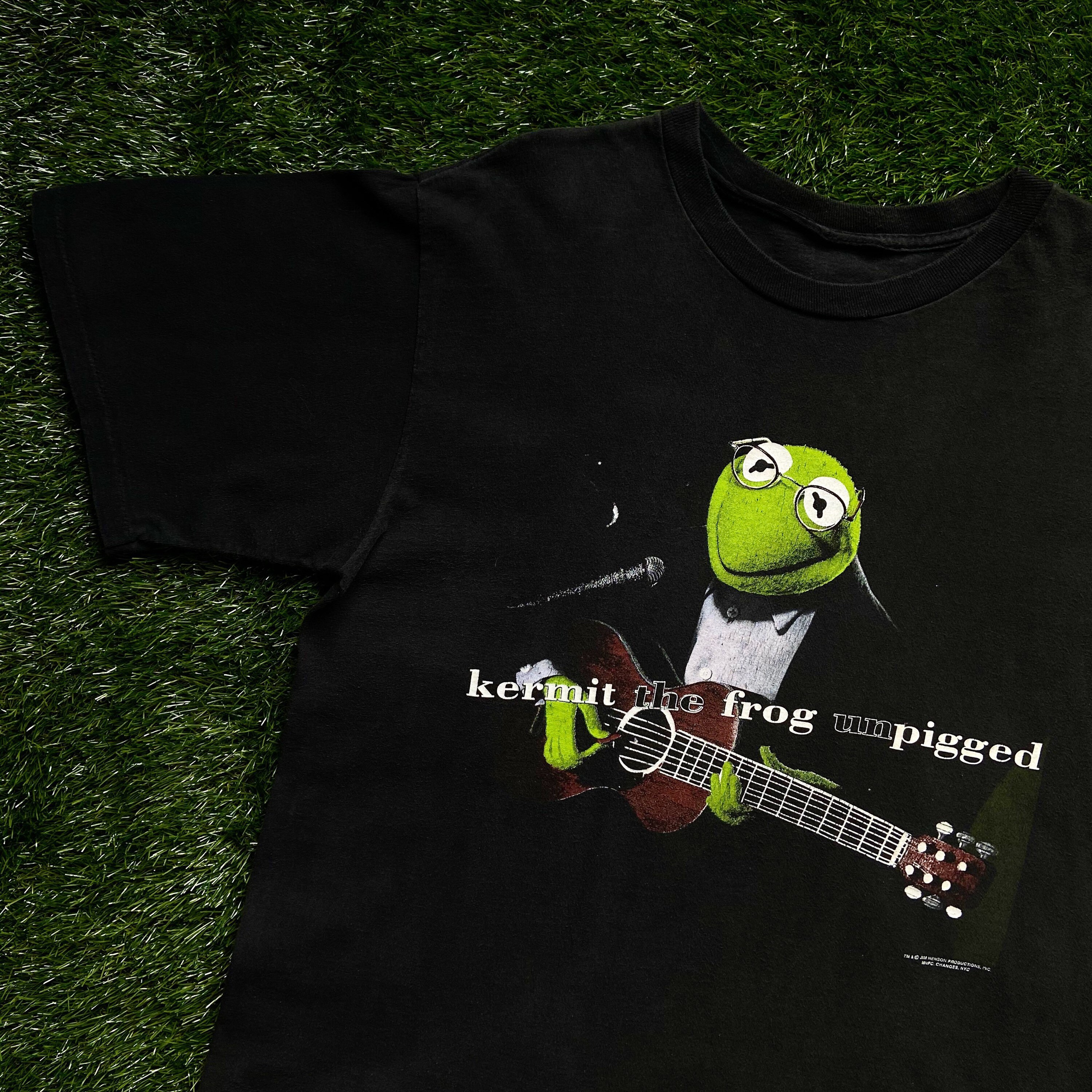 Vintage The Muppets Kermit The Frog Unpigged Album T Shirt Tee XXL