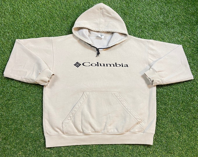 Vintage Columbia Hoodie Sweatshirt Size Xtra Large XL Quality 1990's Oversized Comfy Great Fit Original 90s Pull Over