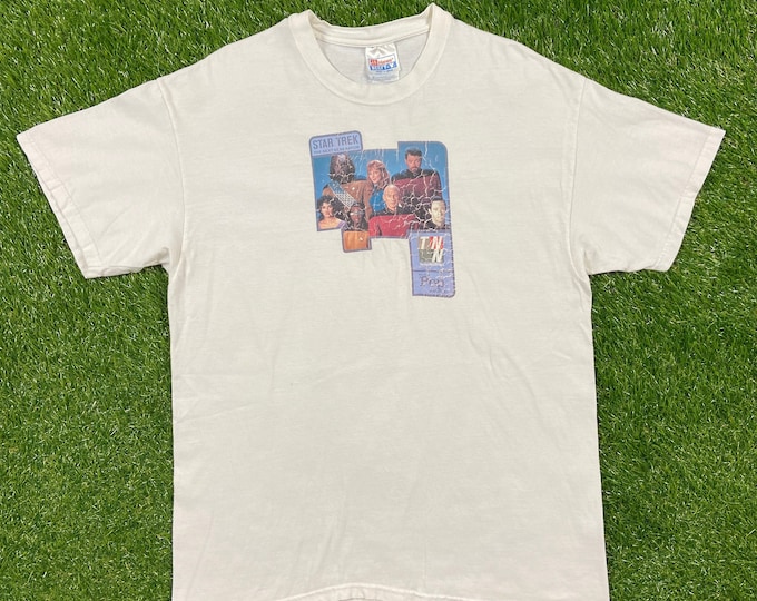 Vintage Star Trek The Next Generation T Shirt Tee Hanes Size Large L Star Wars Science Fiction