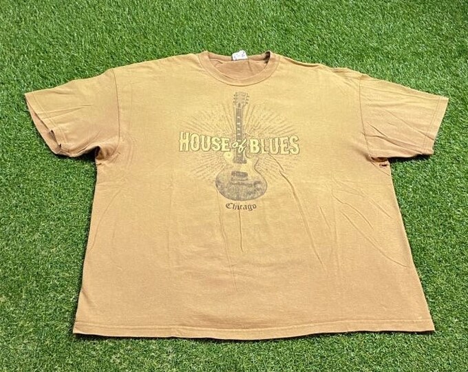 Vintage House of Blues Chicago T Shirt Tee Size XXL 2XL Illinois Classic Music 1990s 90s
