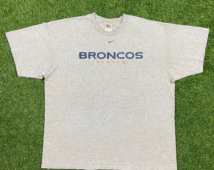 Vintage Denver Broncos T Shirt Tee Nike Size XXL 2XL NFL Football Colorado John Elway Super Bowl