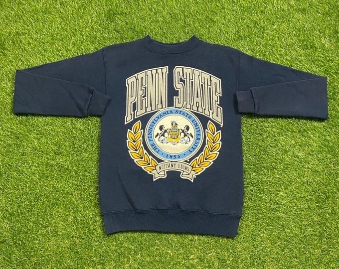 Vintage Penn State University Crewneck Sweatshirt Size Xtra Large XL NCAA College Football Nittany Lions 1990s 90s Pull Over Oversized