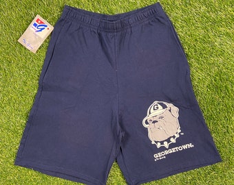 Vintage Georgetown University Hoyas Sweat Shorts The Game Made USA Size Medium M NCAA College Basketball DC