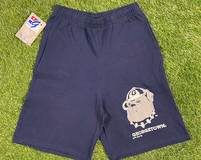Vintage Georgetown University Hoyas Sweat Shorts The Game Made USA Size Medium M NCAA College Basketball DC
