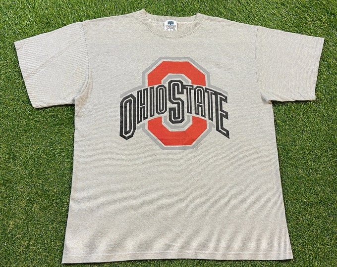 Vintage University of Ohio State T Shirt Tee Made USA Size Xtra Large XL Cleveland NCAA College Football Buckeyes Classic 1990s 90s