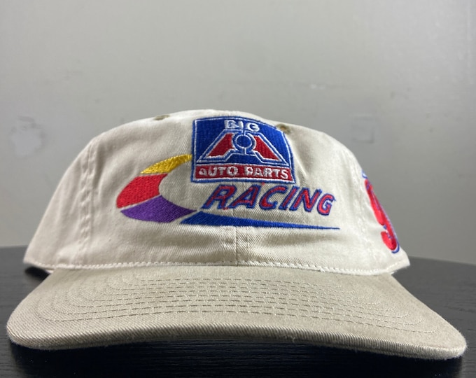 Vintage Steve Reeves #96 Strap Back Hat OSFA Big Auto Parts Racing Classic NASCAR Racing Daytona 500 1990s 90s