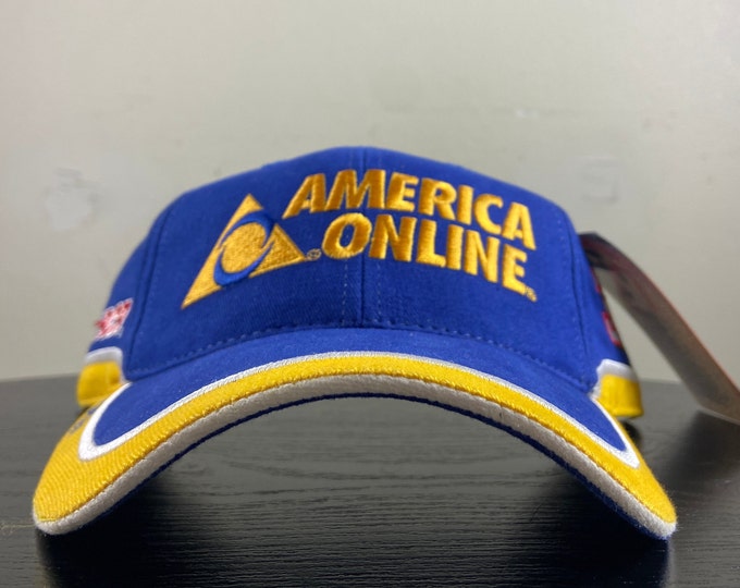 Vintage Jeff Green # 30 Strap Back Hat Chase Authentics OSFA America Online Motor Sports Classic NASCAR Racing Daytona 500 1990s 90s