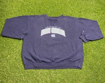 Vintage University of North Carolina Tar Heels Crewneck Sweatshirt Starter Size XXL 2XL UNC NCAA College Basketball Pull Over Oversized 90s