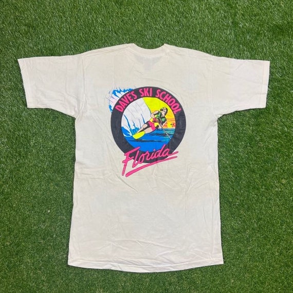 【*る様 90's old BIG4 ロゴプリント Vintage Dave's Ski School Florida T Shirt Tee Fruit of the Loom