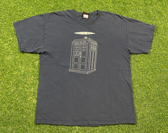 Vintage Doctor Who T Shirt Tee Size Large L British UK Science Fiction BBC Television TV Show Sci Fi 1980s 80s
