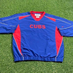 Vintage Chicago Cubs Windbreaker Pullover Jacket Size XXL 2XL MLB Baseball Illinois Wrigley Field 1990s 90s
