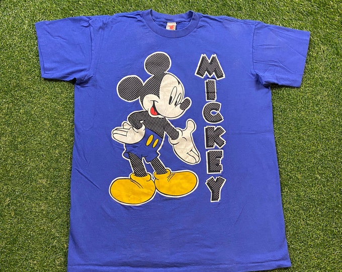 Vintage Mickey Mouse T Shirt Tee Made USA Size XXL 2XL Walt Disney World Magic Kingdom WDW Disneyland 1990s 90s Oversized