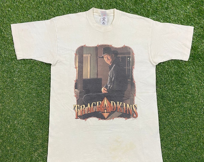 Vintage Trace Adkins T Shirt Tee Fruit of the Loom Size Large L Country Music Authentic 1990s 90s