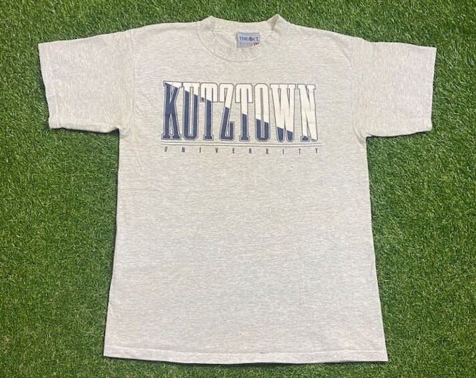 Vintage Kutztown University T Shirt Tee Made USA Size Medium M Pennsylvania Penn State 1990s 90s