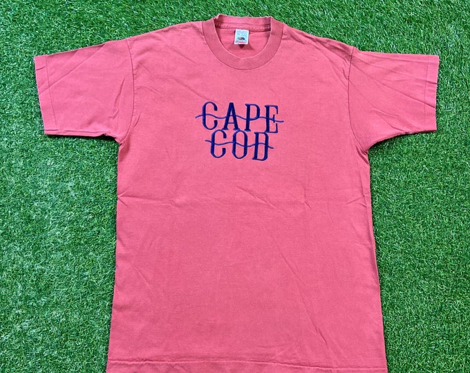 Vintage Cape Cod T Shirt Tee Fruit of the Loom Made USA Size Large L Massachusetts New England 1990s 90s