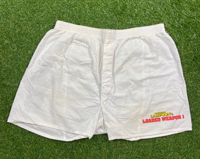 Vintage National Lampoon's Loaded Weapon 1 All Cotton Size Xtra Large XL 1993 Film Promo Boxers