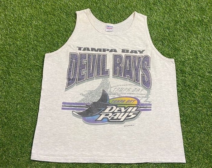 Vintage Tampa Bay Devil Rays Tank Top Shirt Size Xtra Large XL MLB Baseball Bucs Florida 1990s 90s