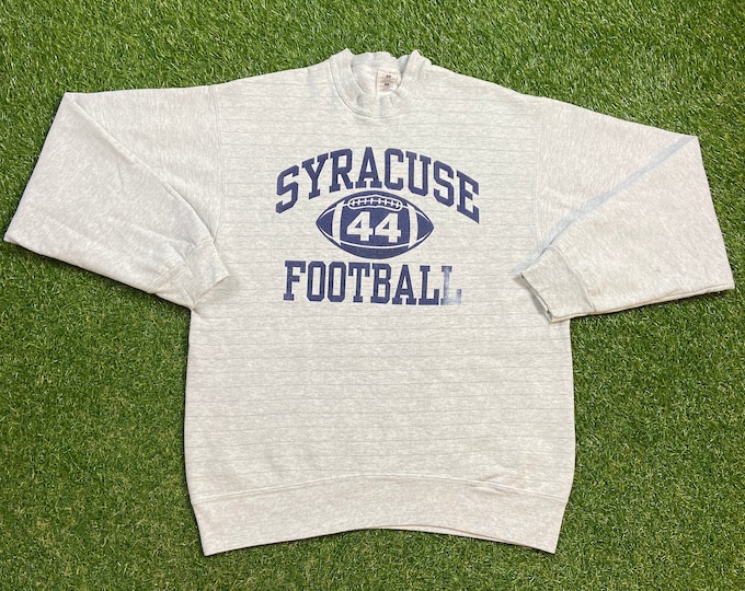 Vintage Syracuse University Crewneck Sweatshirt Made USA Size Large L New York Orangemen NCAA College Football Ny 1990s 90s Pull Over