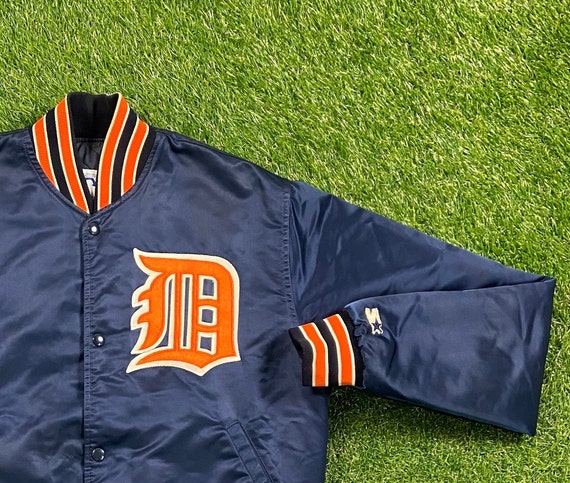 LegacyVintage99 Vintage Detroit Tigers Satin Bomber Jacket Starter Made USA Size Medium M MLB Baseball Michigan 1990s 90s