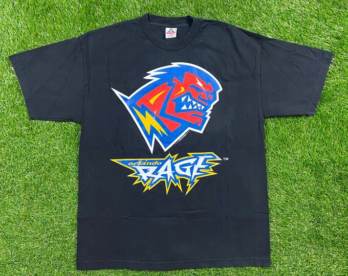 Vintage Orlando Rage T Shirt Tee Size Xtra Large Xl XFL WWF NFL Buccaneers Florida The Rock Rare Xtreme Football League