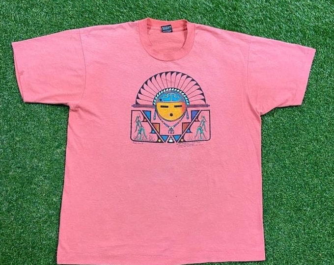 Vintage Jemez Pueblo Shades of the Southwest T Shirt Tee Made USA Size Xtra Large Pablo Sun IV Cool Art Quality Arizona New Mexico