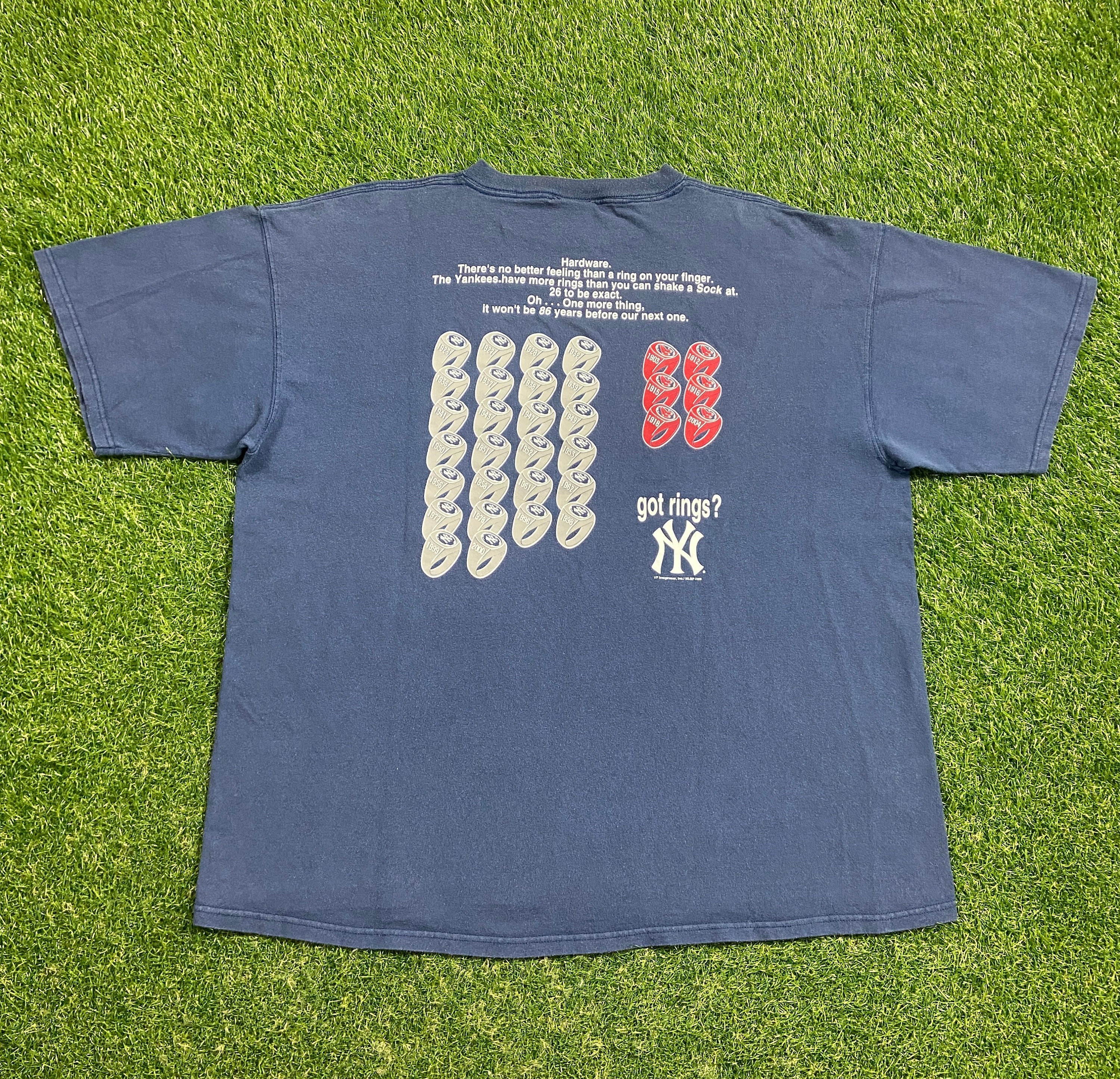 Vintage New York Yankees T Shirt Tee Lee Sport Large L 90s MLB 