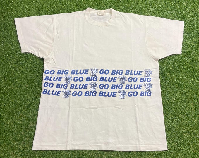 Vintage University of Kentucky Wildcats T Shirt Tee Made Usa Size XL Lexington Go Big Blue NCAA College Football UK Classic 1990s 90s