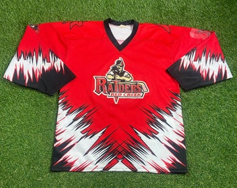 Vintage Red Creek Raiders Jersey Pro Joy Sportswear Made in Canada Size Medium M NHL Hockey 1990s 90s