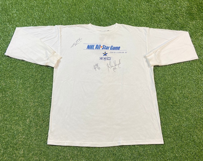 Vintage NHL 03 All Star Game Long Sleeve Shirt CCM Size XXL 2XL Nhl Hockey South Florida 00s
