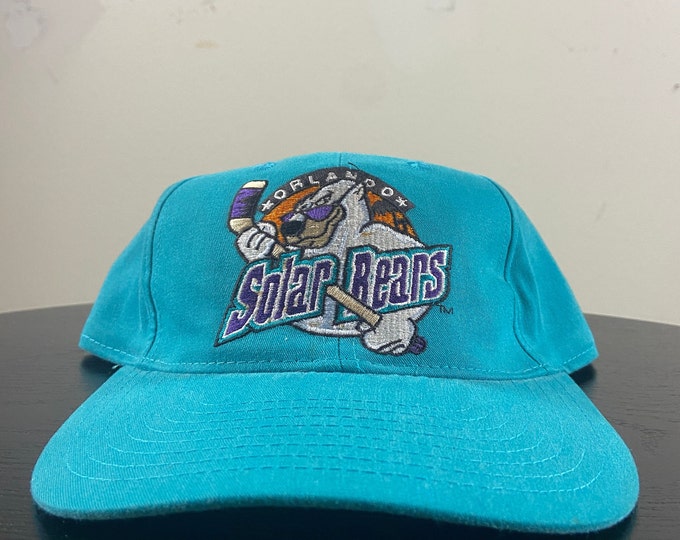 Vintage Orlando Solar Bears Snapback Hat OSFA NHL Hockey Florida Classic 1990s 90s