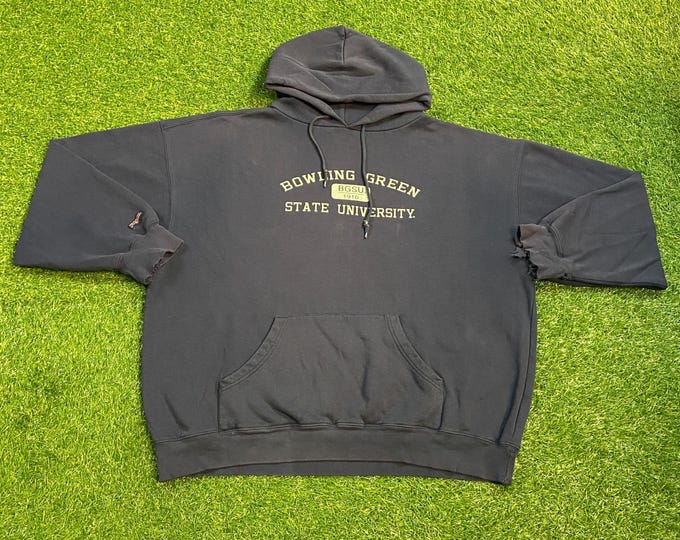Vintage Bowling Green State University Hoodie Sweatshirt Size Xtra Large XL Ohio NCAA College Football BGSU 1990s 90s Pull Over Oversized