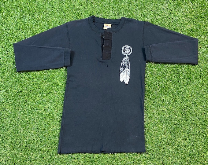 Vintage Native American Long Sleeve Shirt Buffalo Shirts Made USA Size Xtra Small XS Indigenous People Tribe Pull Over Oversized