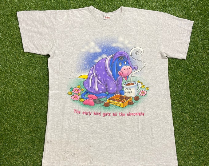Vintage Eeyore T Shirt Tee Made USA Size XXL 2XL Winnie The Pooh Walt Disney World WDW Classic Cartoon Mickey Mouse Pooh 1990s 90s