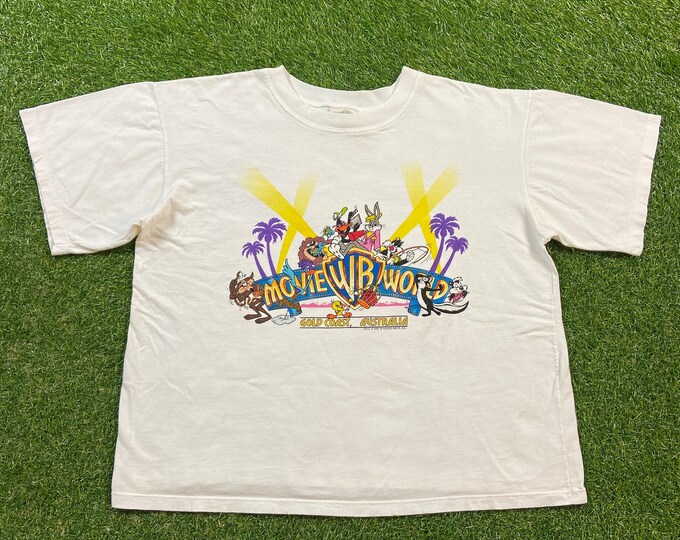 Vintage Looney Tunes T Shirt Tee Size Xtra Large XL Bugs Bunny Sylvester the Cat Classic Cartoon Warner Bros Space Jam 1990s 90s