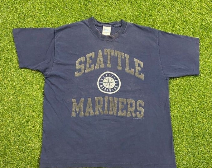 Vintage Seattle Mariners T Shirt Tee Pro Player Made USA Size Xtra Large XL Ken Griffey Jr MLB Baseball Washington 1990s 90s