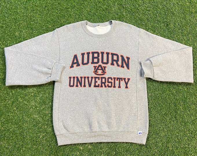 Vintage Auburn University Tigers Crewneck Sweatshirt Size Small S NCAA College Football Retro Alabama Sec War Eagle 1990s 90s Pull Over