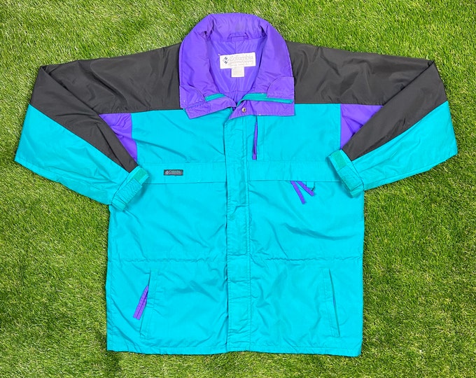 Vintage Columbia Gizzmo Winter Athletic Jacket Size XXL Warm Zipper Jacket Windbreaker Mens 1990s Coat Puffer Puffy Hiking Coat