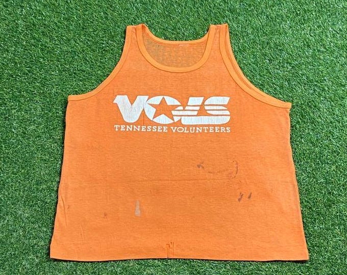 Vintage University of Tennessee Volunteers Tank Top Shirt Tee Size Medium M NCAA College Football Knoxville 1990s 90s